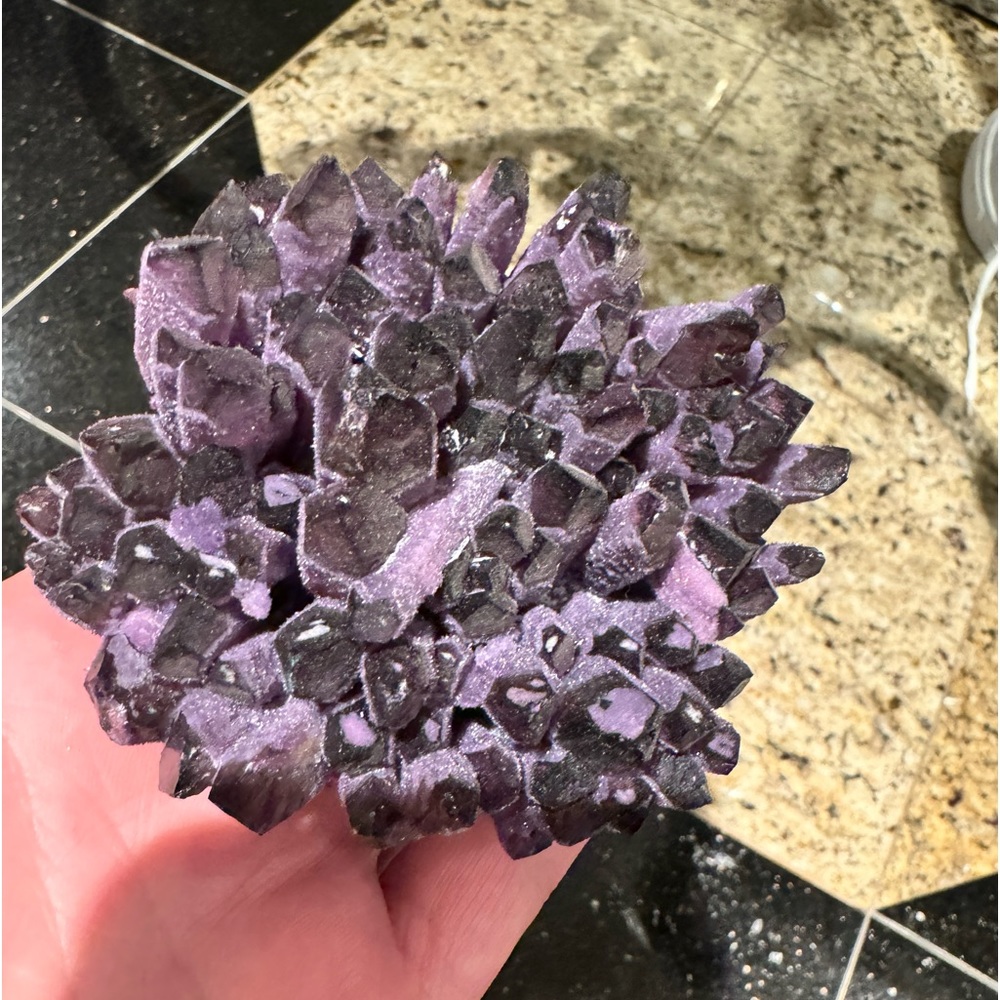 Crystal cluster amethyst color